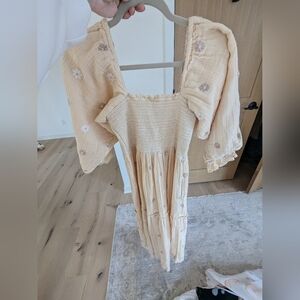 FP Dahlia Embroidered Maxi Dress Small